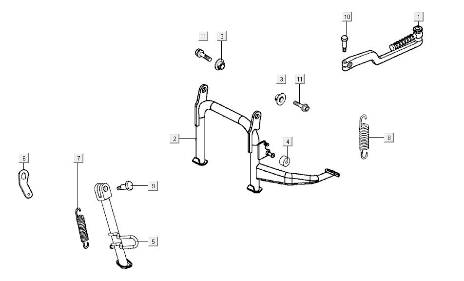 béquille intermédiaire AGILITY CITY 16 4T 125