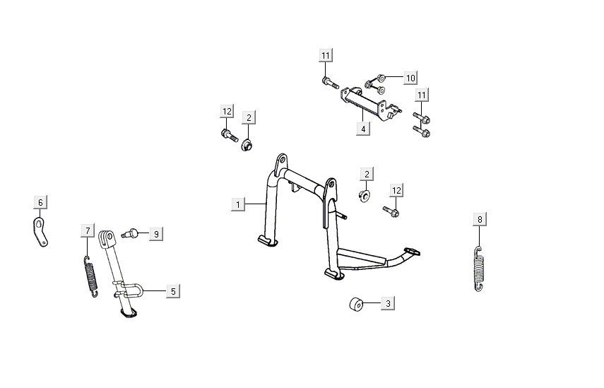 Mid Standard Kymco Agility 16'+ 4 temps injection euro4 noir