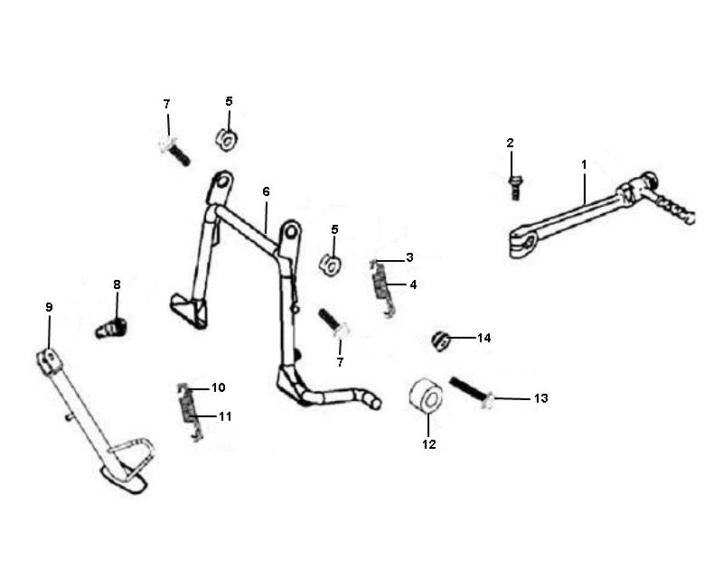 Béquille centrale 4 temps Rover Classic