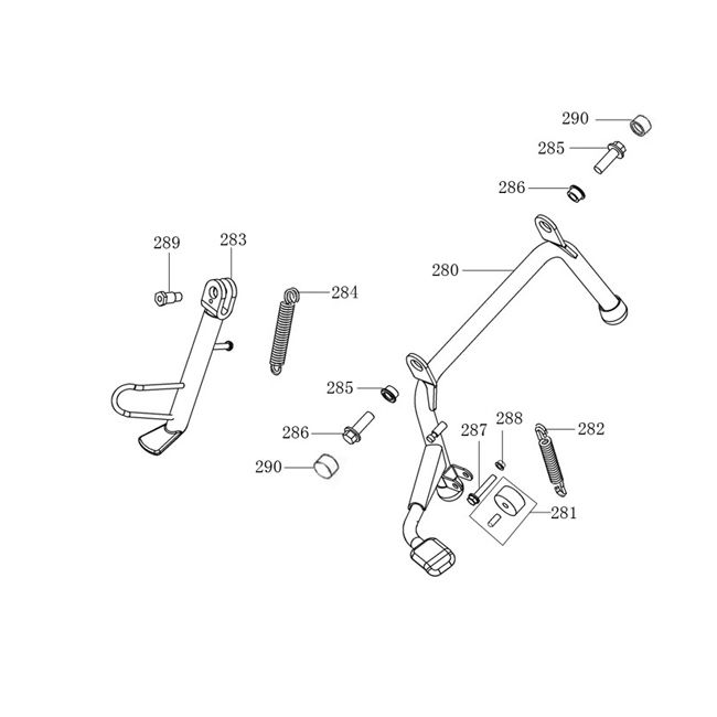 Béquille intermédiaire et latérale Agm Veterano