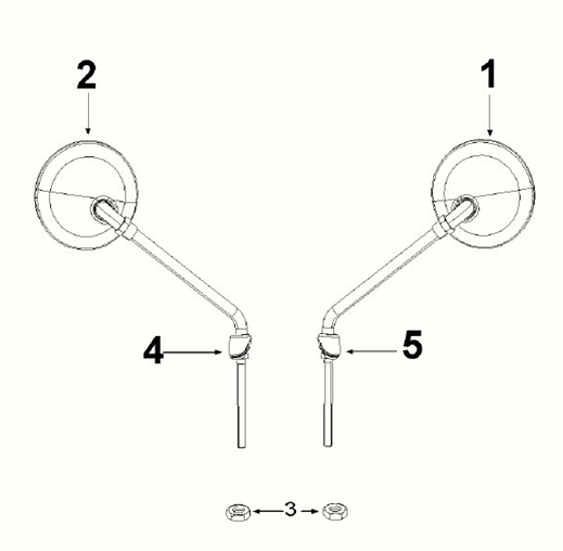 Rétroviseurs Peugeot Django 4 temps E5