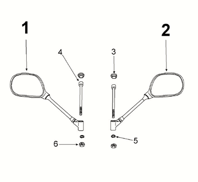 Rétroviseurs Peugeot Kisbee 4 temps Euro 5
