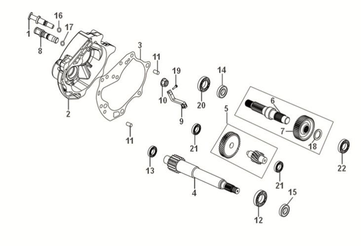 Boîtier de transmission Mission Sym Fiddle IV 50 E5
