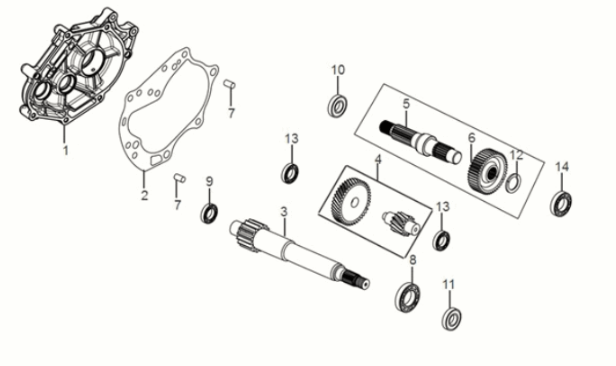 Mission case - arbre de transmission Sym Symphony ST 50 E5