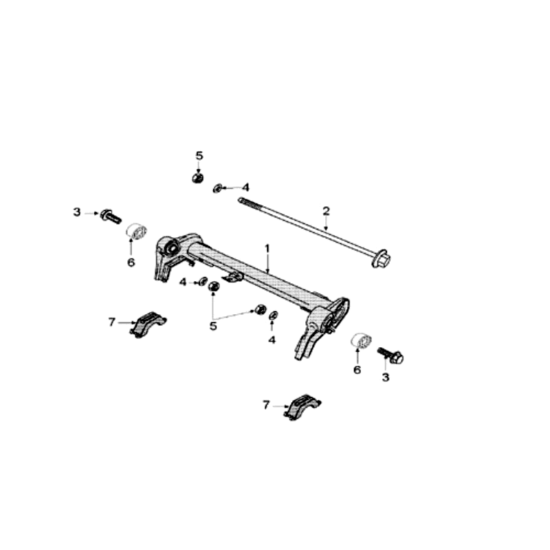 Suspension moteur Peugeot Speedfight 3 LC rouge