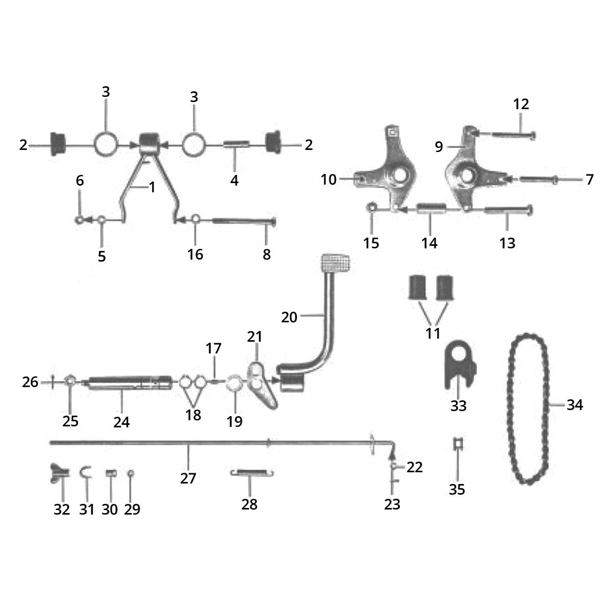 moteur à suspension, chaîne routière Zundapp C50 Sport 517-21L0