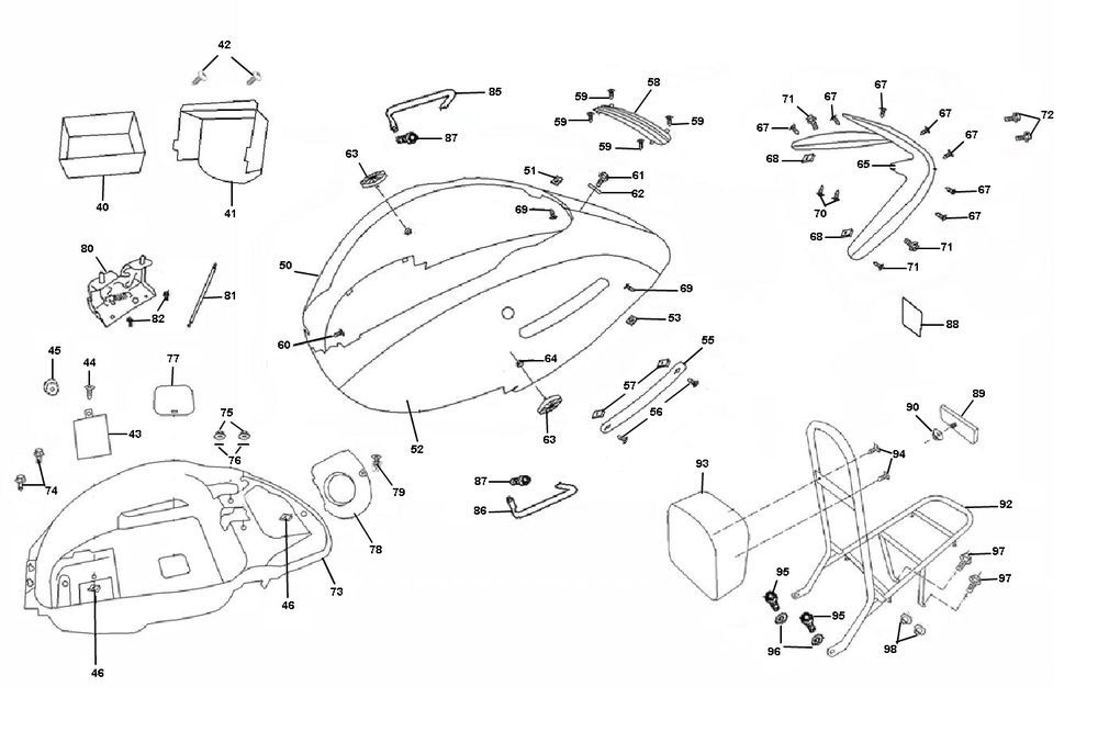 Capot moteur - Godet Selle Znen Aurora 4 temps