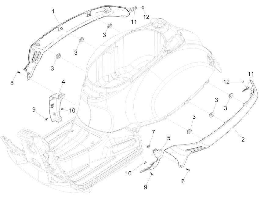 Bulles moteur GTS 125 IU jaune citron 928/A
