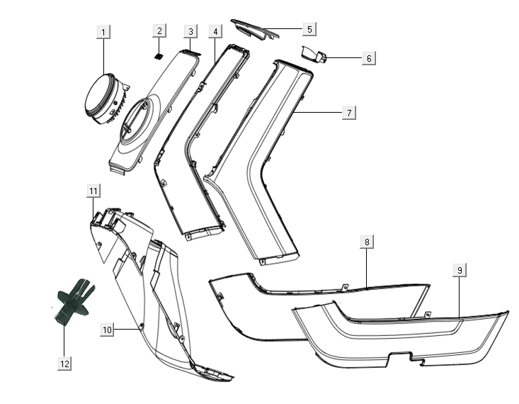 Couvertures avant Niu N-pro blanc - rouge