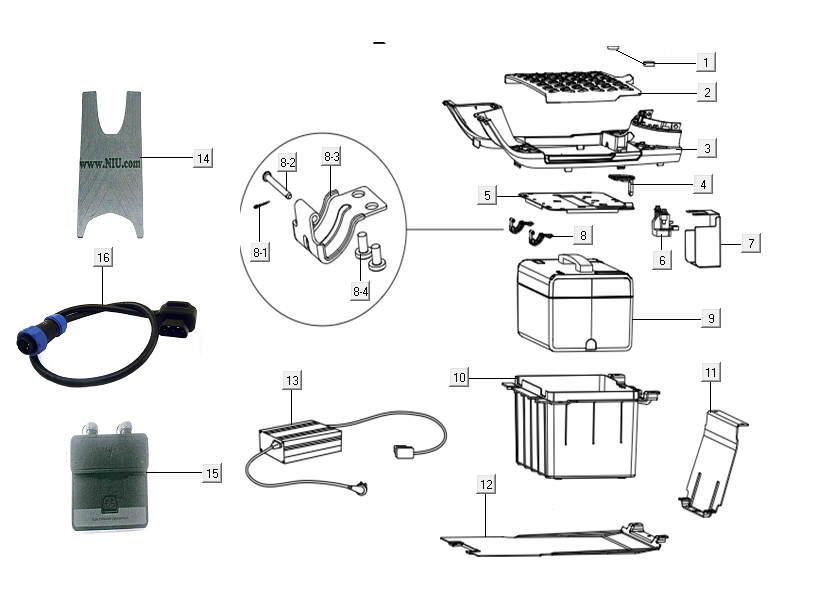 Batterie - marchepied Niu n-Pro