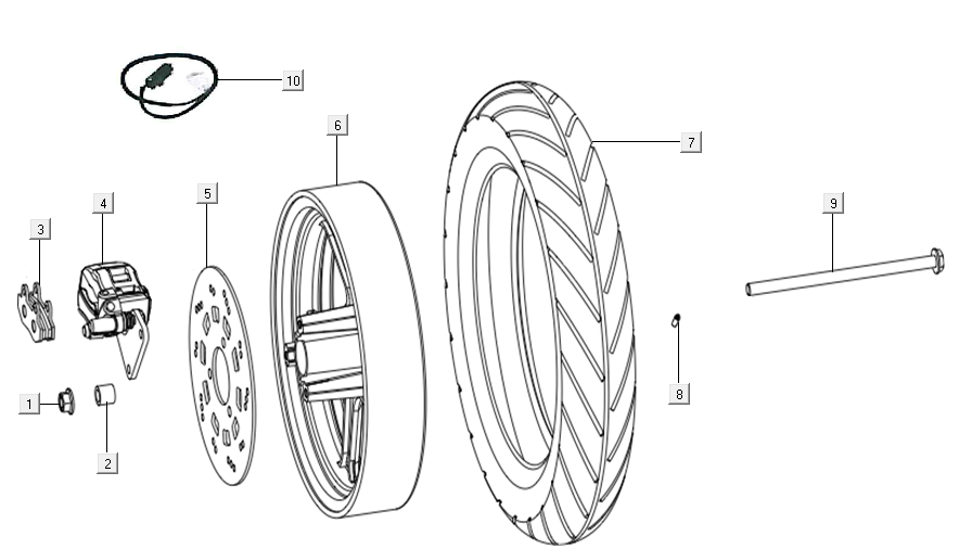 Roue avant - frein Niu N-Pro