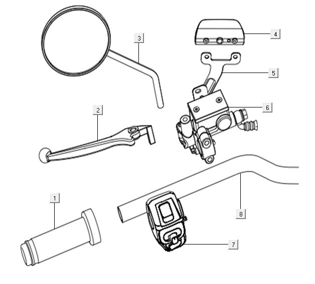 Commutateur de rétroviseur gauche Niu N-pro