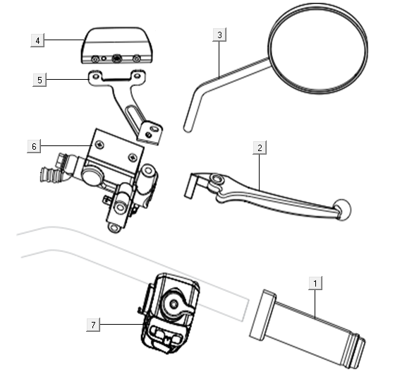 Commutateur de rétroviseur droit Niu N-pro