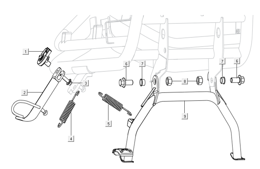 Béquille latérale intermédiaire Niu n-Pro