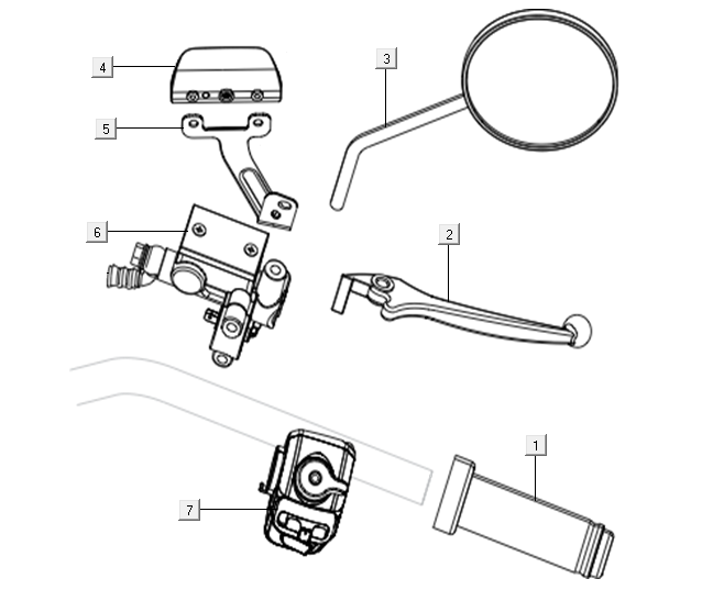 Commutateur de rétroviseur droit Niu N-GT