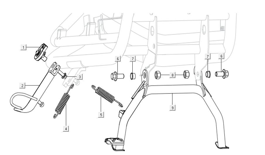 Béquille latérale intermédiaire Niu N-GT