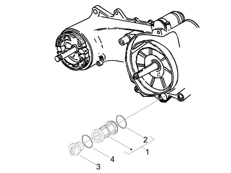 Filtre à huile Vespa S 25km 4 temps 2 soupapes