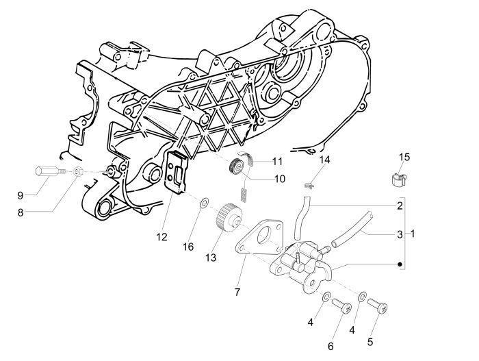 Pompe à huile Vespa Sprint 2 temps