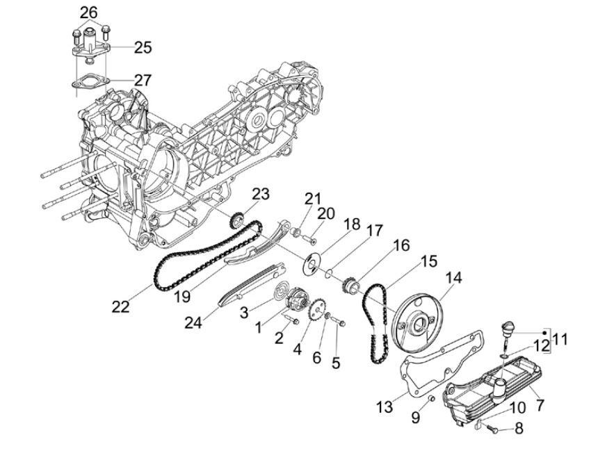 Pompe à huile GTS 125 UI