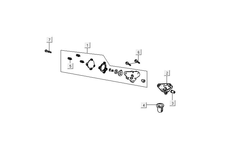 Pompe à huile Kymco Activ 4 temps rouge-noir