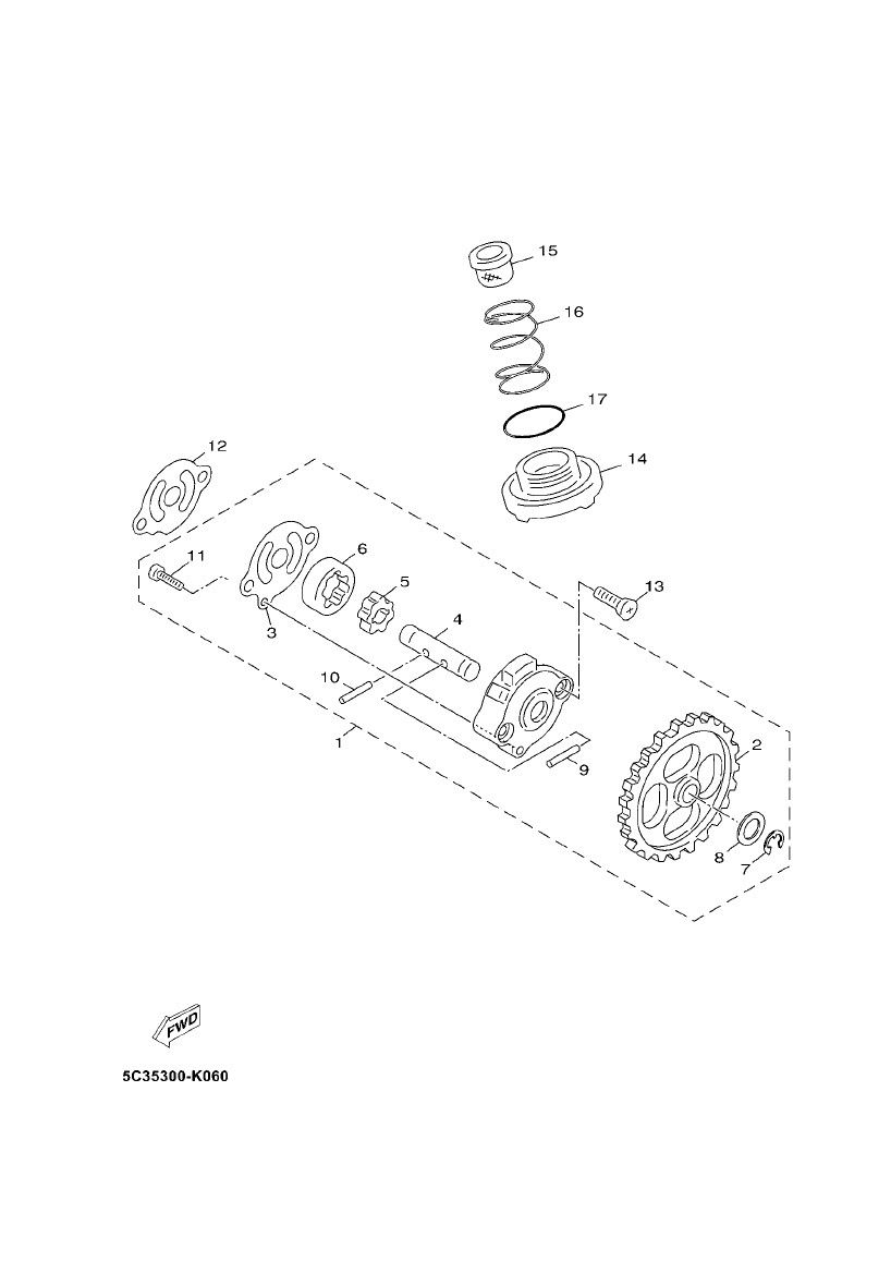 Pompe à huile 4 temps Yamaha Neo (après 2008)