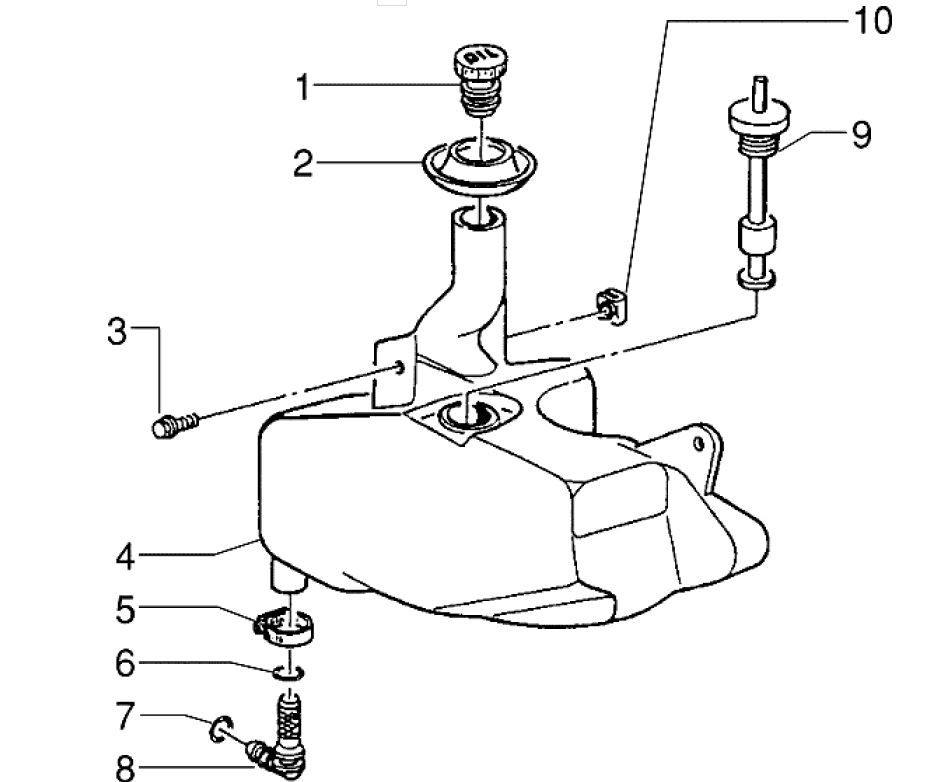 Réservoir d'huile Piaggio Zip RST