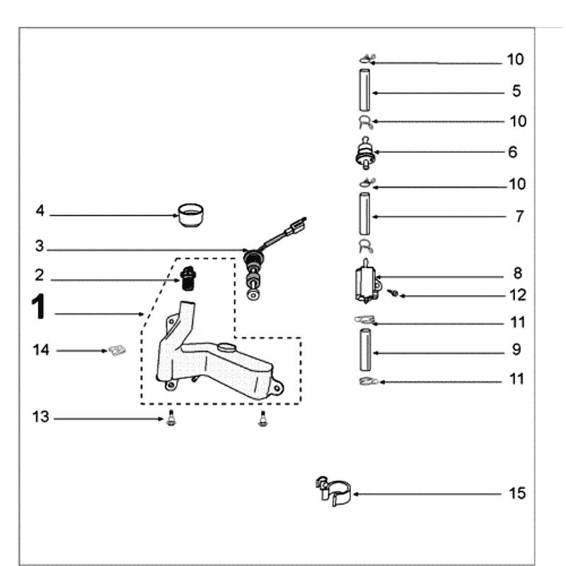 Réservoir d'huile - Pompe à huile Mikuni Peugeot New Vivacity 2 temps bleu foncé