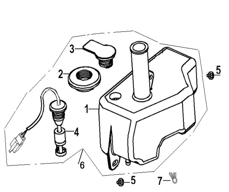 Réservoir d'huile Generic Ideo blanc 2010 2 temps
