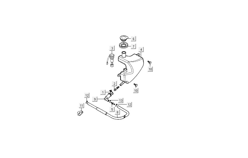 réservoir d'huile Kymco Super9 AC 2 temps nm rouge