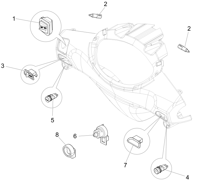 Inverseurs Piaggio Fly 125 4 temps 3V IE E3