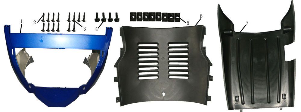Carénage inférieur China Touring rouge