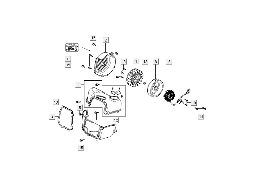 Bouchon de refroidissement d'allumage Kymco Agility Delivery 4-temps euro4 noir