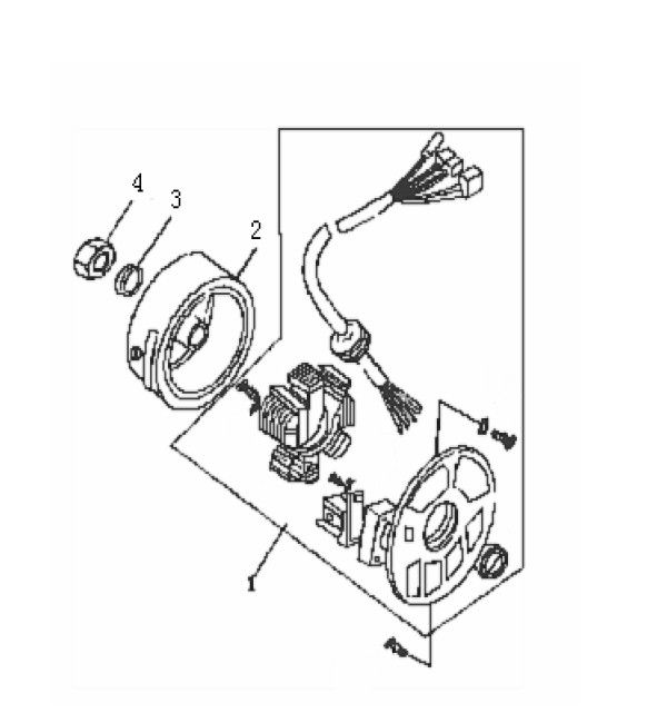 Allumage - Stator - Volant Generic Roc 50 2T AC 2010 argent