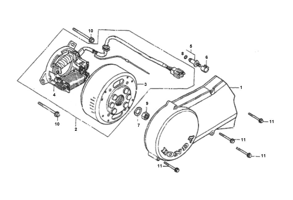 Allumage - Stator - Volant Honda MT