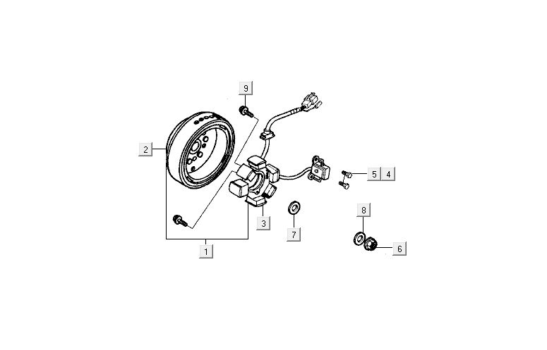 Allumage Kymco Activ 4 temps rouge-noir