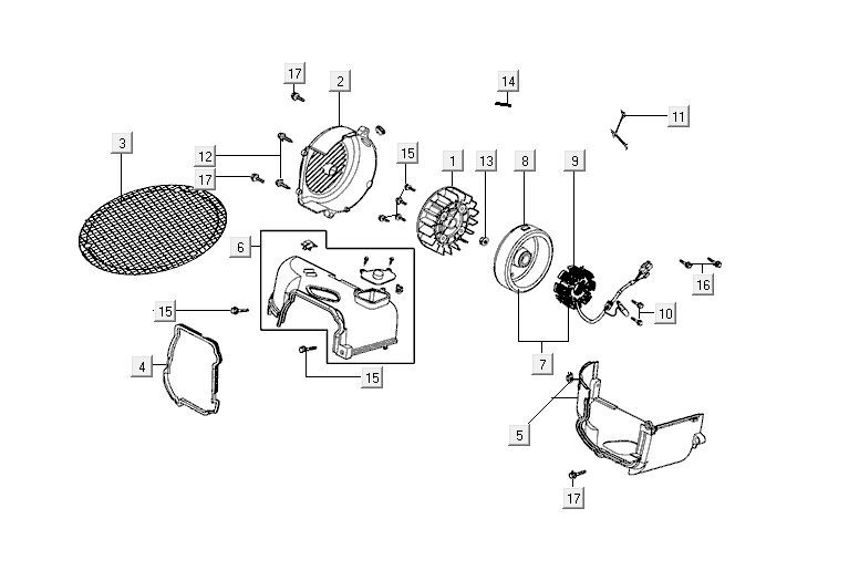 Allumage - Stator - Volant Kymco Carry 50i 4T AC Euro 4 blanc