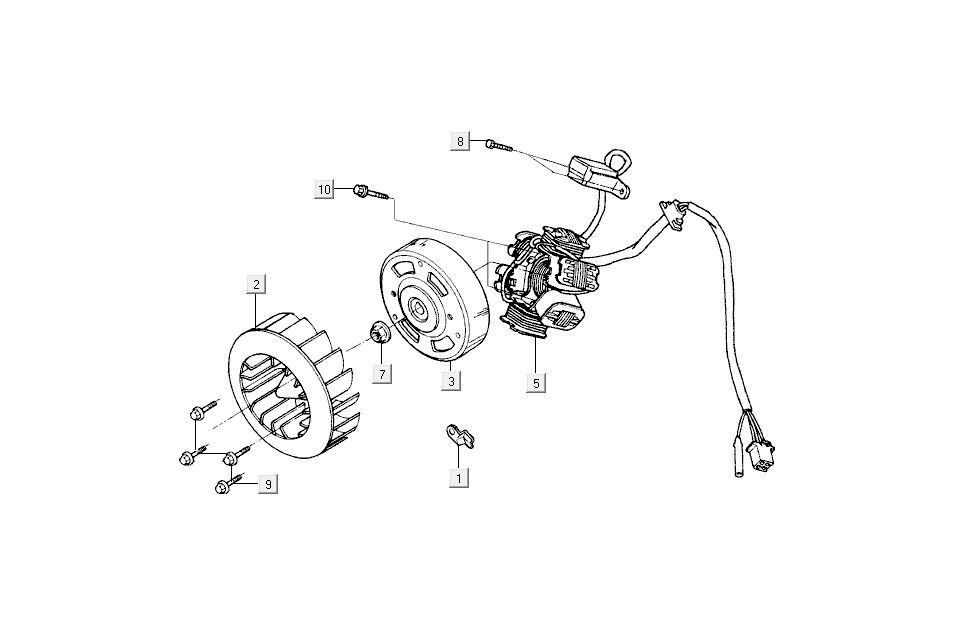 Allumage Kymco Super9 AC 2 temps nm rouge