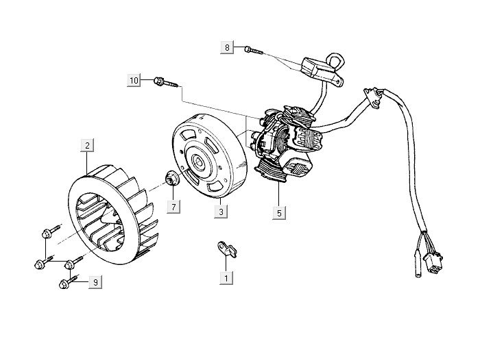 Allumage Kymco Yup 2T AC bleu