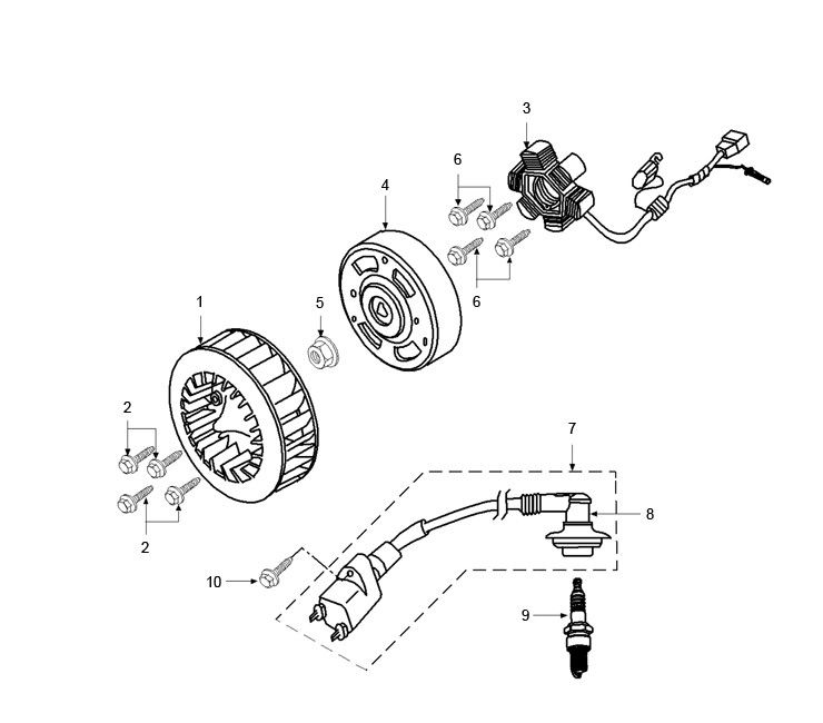 Allumage Peugeot Vivacity 2 E2 2 temps