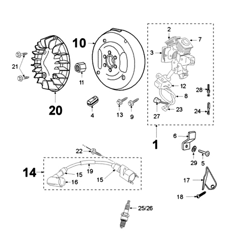 Pièce d'allumage Peugeot Fox rouge-Ontstekingsgedeelte-Peugeot-Fox-rood