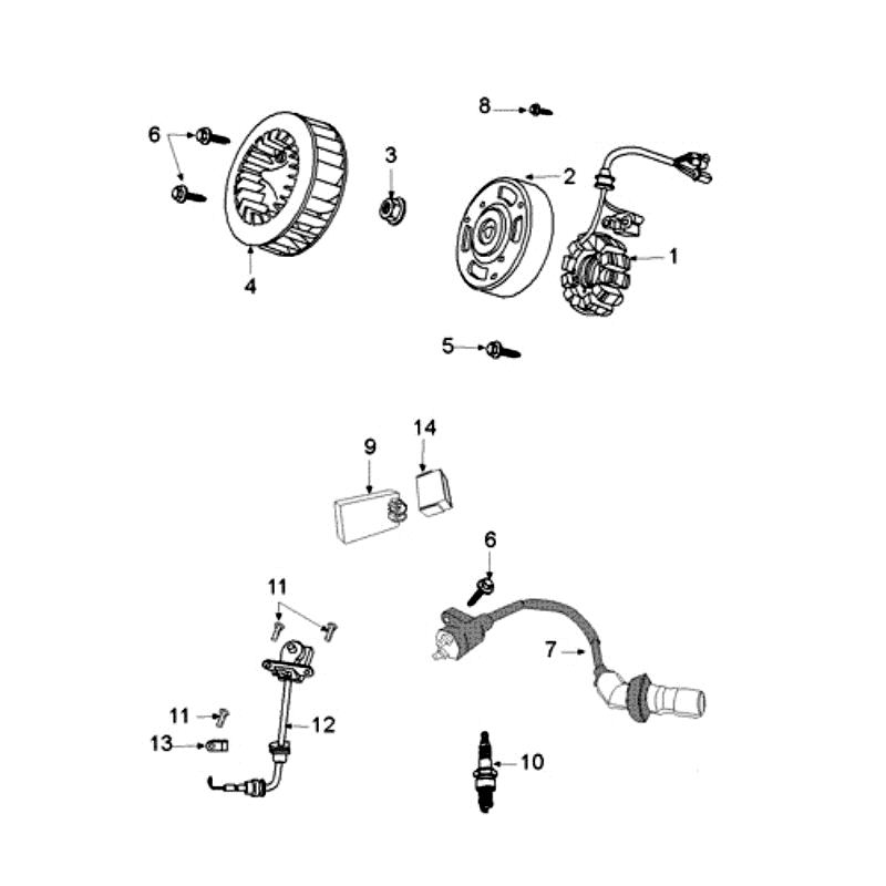 Pièce d'allumage Peugeot Kisbee bleu
