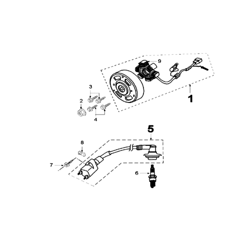 Allumage - Stator - Volant - Bobine d’allumage - Bougie Peugeot Speedfight 3 50 2T LC