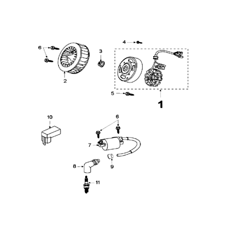 Zone d'allumage sans capteur Peugeot V-clic Orange