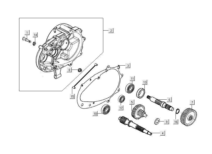 transmission - carter moteur Kymco People S 4 temps noir