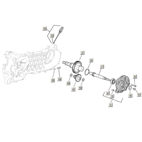 Transmission Aprilia Mojito Custom 2t (moteur Piaggio) 2004 - 2010
