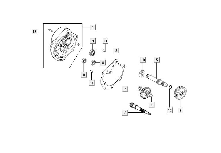 Transmission Kymco Agility 10' 4 temps bleu