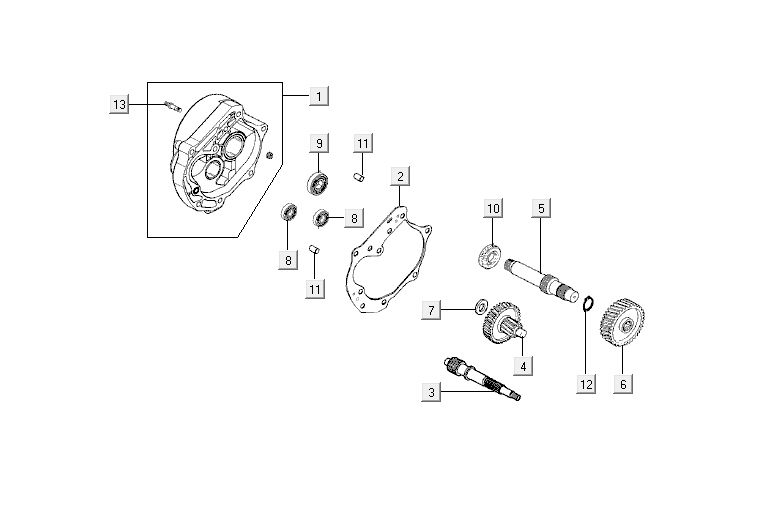 Transmission Kymco Agility 12' 4 temps argent