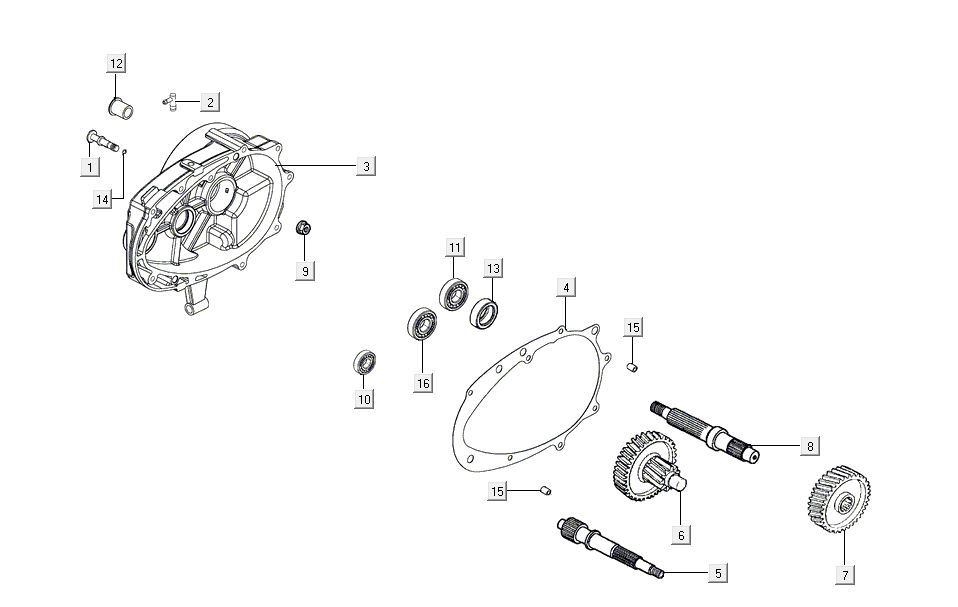 Transmission Kymco Agility 16'+ 4 temps injection euro4 rouge