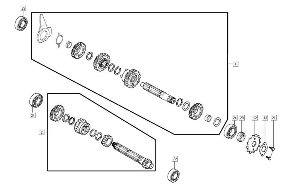 Boîte de vitesses Kymco K-Pipe 125cc