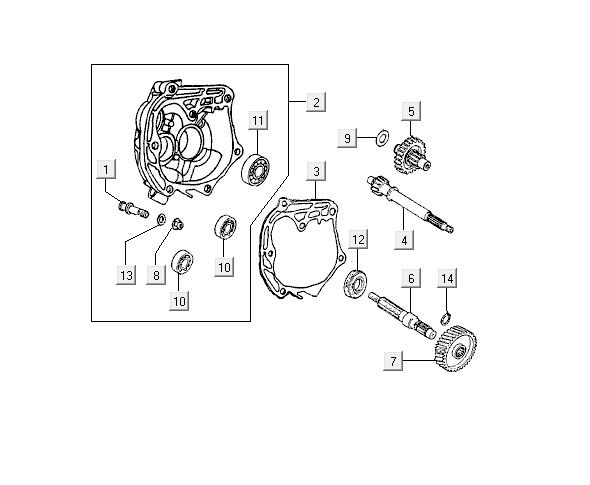 Transmission Kymco Vitality 2T AC bleu
